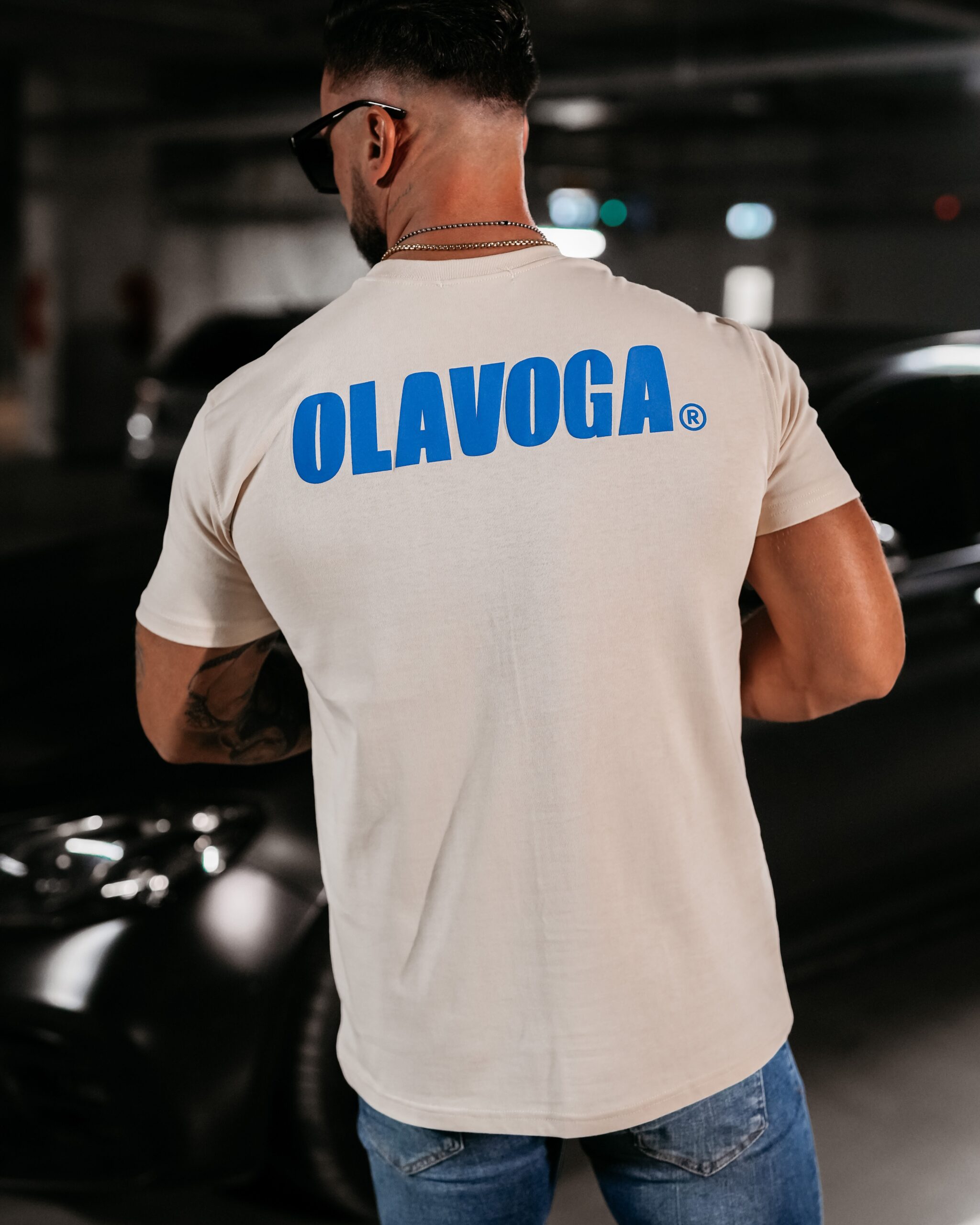 T-shirt męski UNLOCK OLAVOGA beżowy T-shirt męski UNLOCK OLAVOGA beżowy