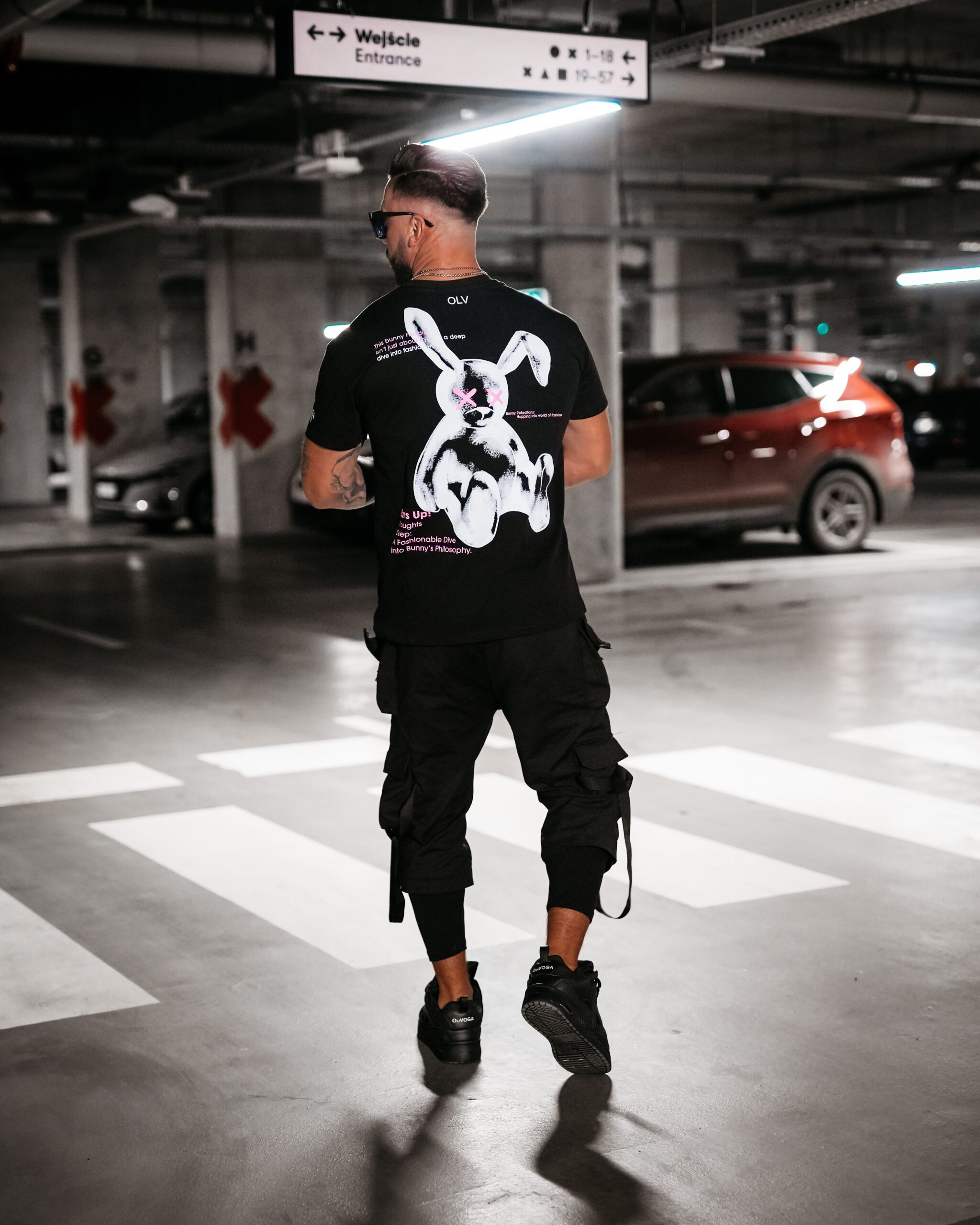 T-shirt bawełniany męski Haze Ola Voga czarny