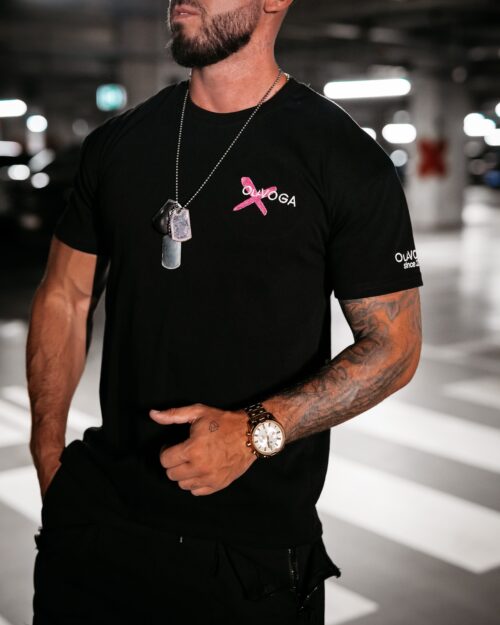 T-shirt bawełniany męski Haze Ola Voga czarny