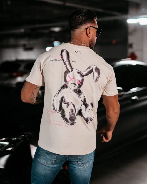 T-shirt bawełniany męski Haze Ola Voga beżowy