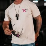 T-shirt bawełniany męski Haze Ola Voga beżowy