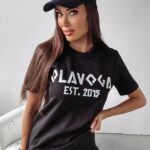 T-shirt damski Grecos Ola Voga czarny