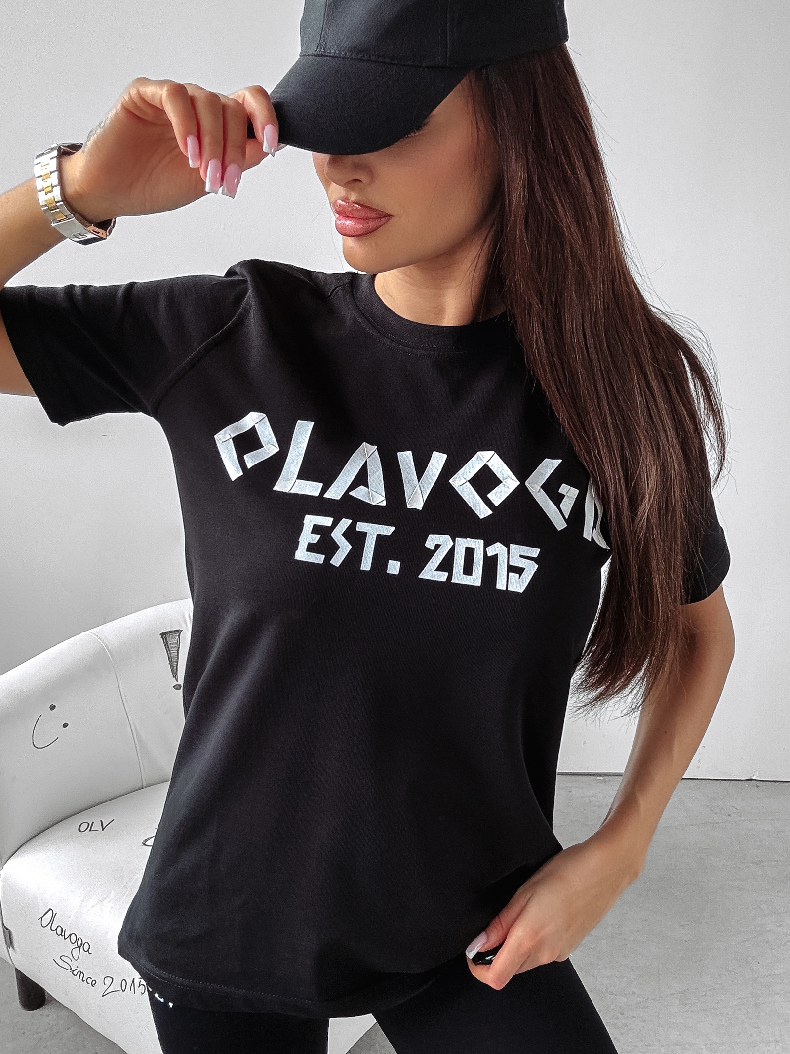 T-shirt damski Grecos Ola Voga czarny T-shirt damski Grecos Ola Voga czarny