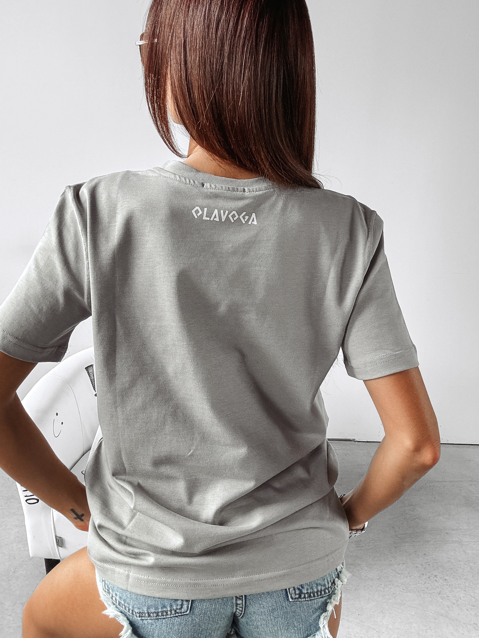 T-shirt damski Grecos Ola Voga j.szary