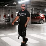 T-shirt męski logowany Grecos Men Ola Voga czarny