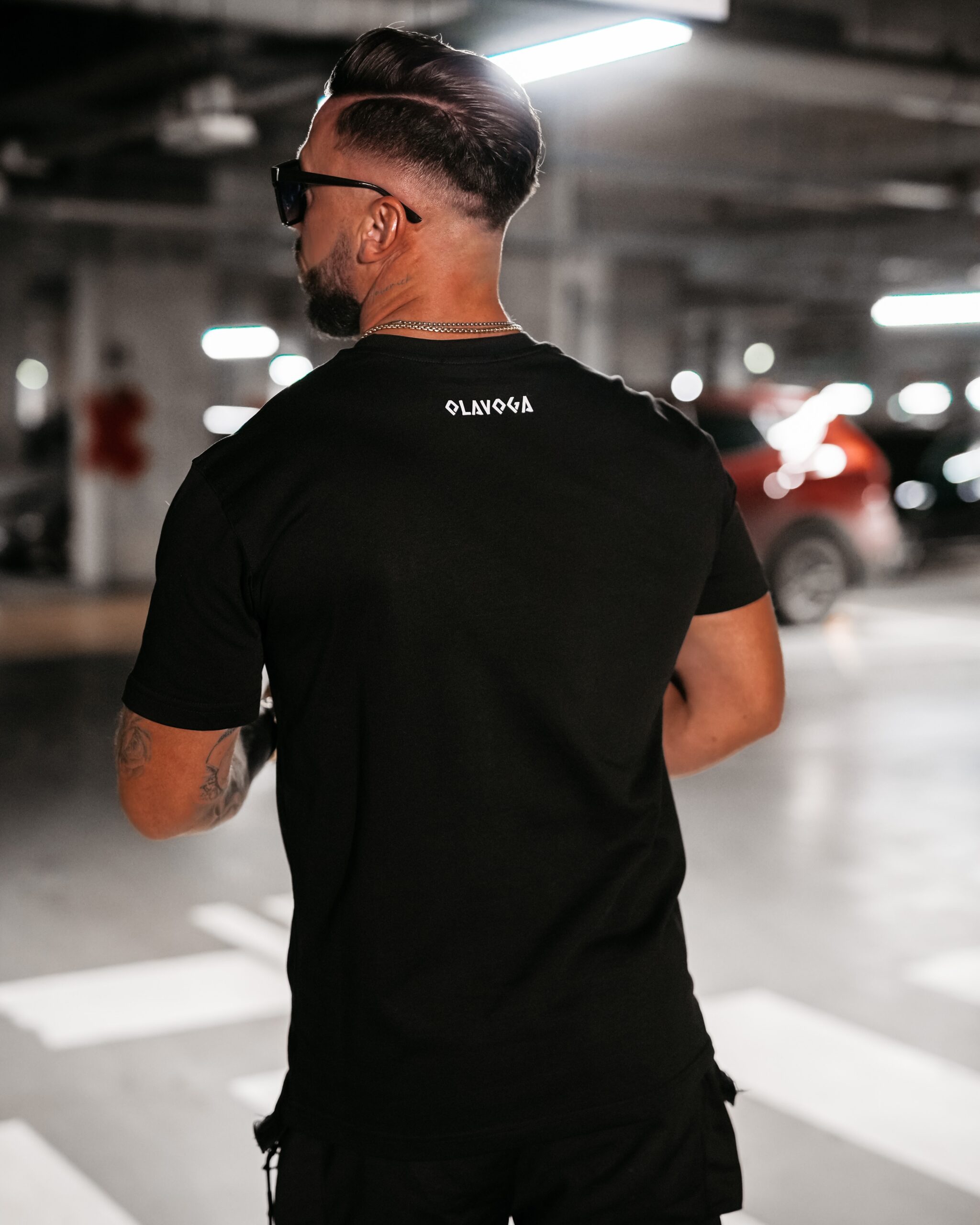 T-shirt męski logowany Grecos Men Ola Voga czarny