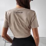 T-shirt damski Grecos Ola Voga beżowy