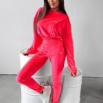 Komplet welurowy Pearls Ola Voga koralowy