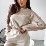 Komplet welurowy Pearls Ola Voga beżowy