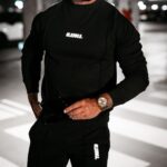 Komplet męski z przeszyciami Bolter Ola Voga czarny