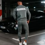 Komplet męski z przeszyciami Bolter Ola Voga khaki