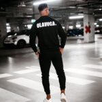 Komplet męski z przeszyciami Bolter Ola Voga czarny