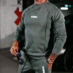 Komplet męski z przeszyciami Bolter Ola Voga khaki