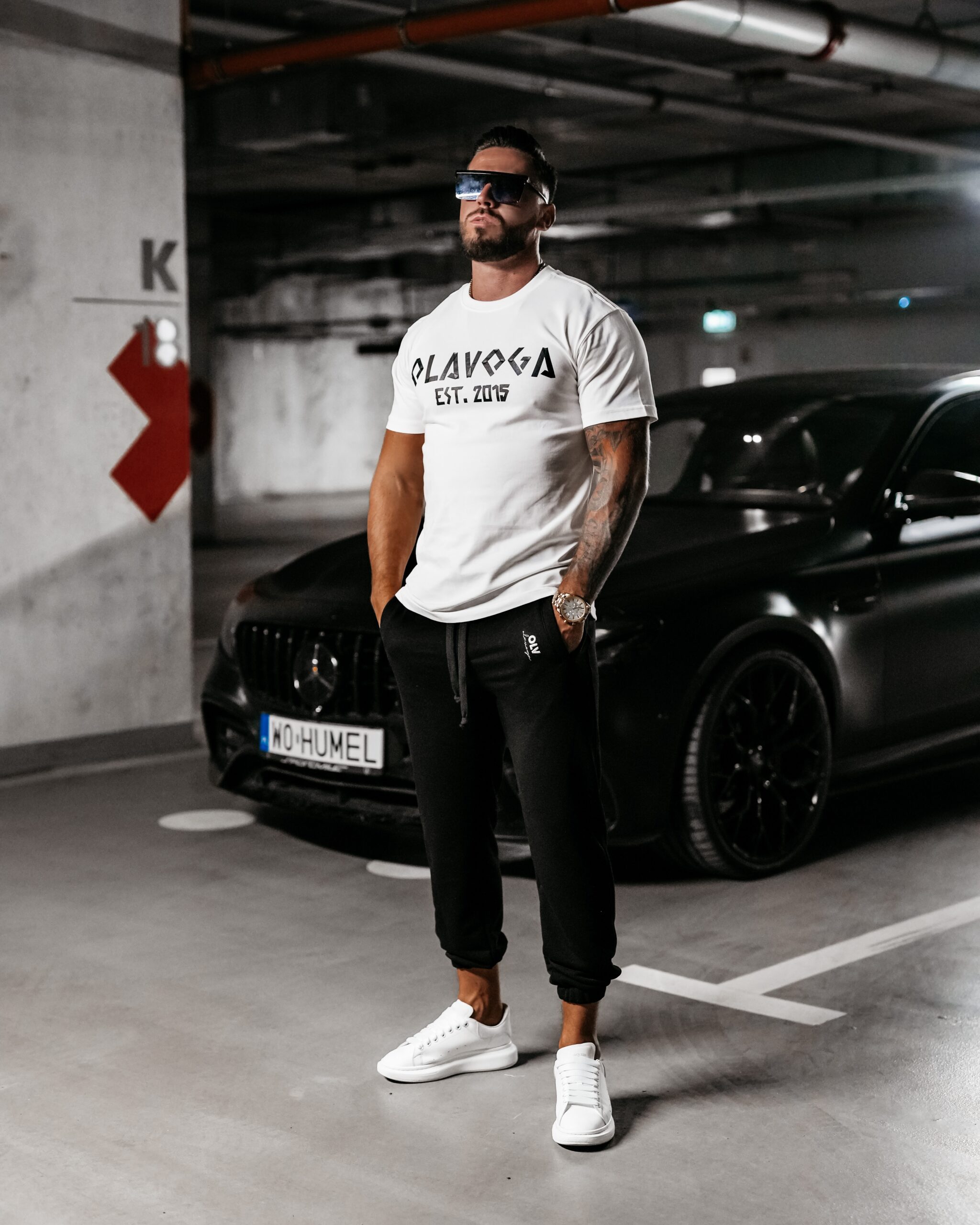 Spodnie męskie dresowe Barton Ola Voga czarne