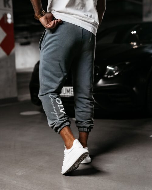 Spodnie męskie dresowe Barton Ola Voga grafitowe