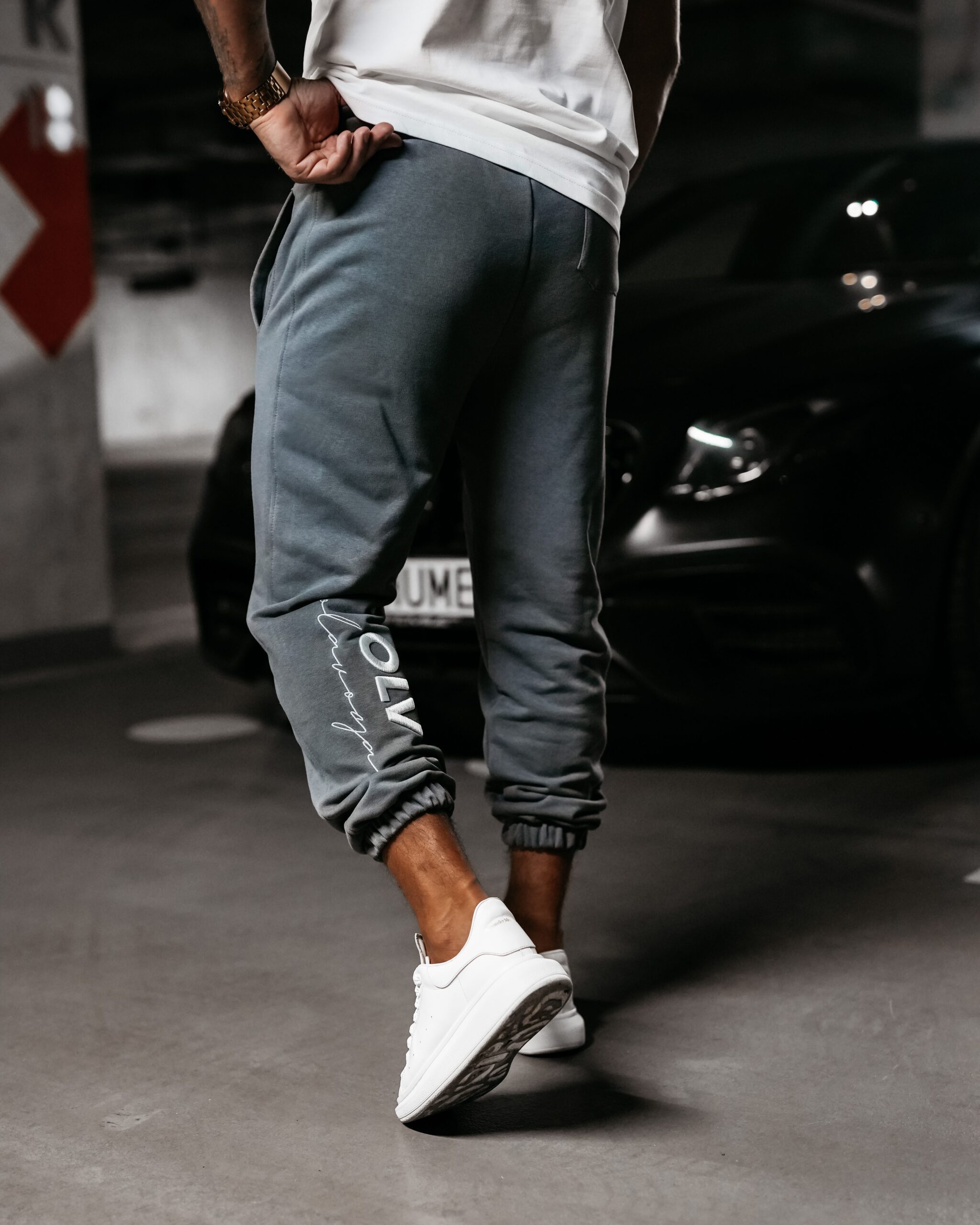 Spodnie męskie dresowe Barton Ola Voga grafitowe