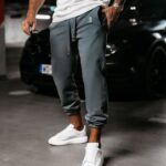 Spodnie męskie dresowe Barton Ola Voga grafitowe