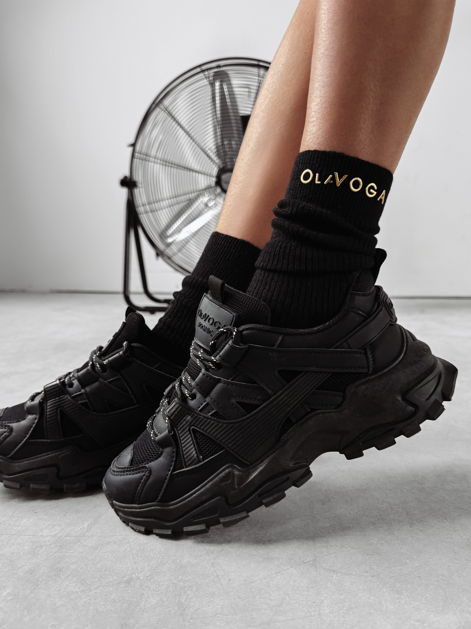 Skarpetki 3-PAK damskie za kostkę Kana Ola Voga czarne Skarpetki 3-PAK damskie za kostkę Kana Ola Voga czarne