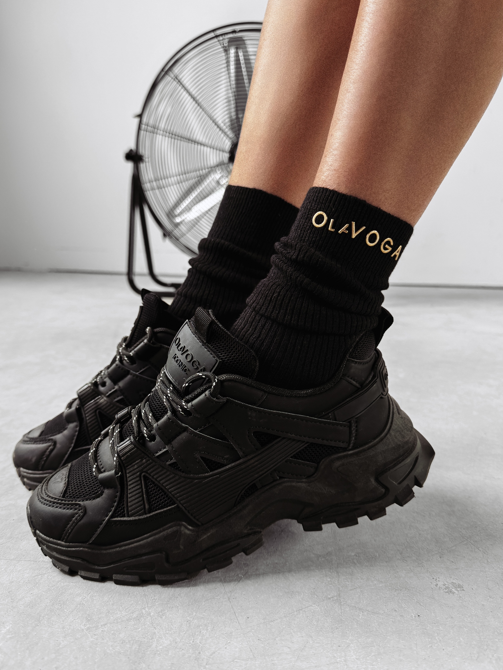 Skarpetki 3-PAK damskie za kostkę Kana Ola Voga czarne Skarpetki 3-PAK damskie za kostkę Kana Ola Voga czarne