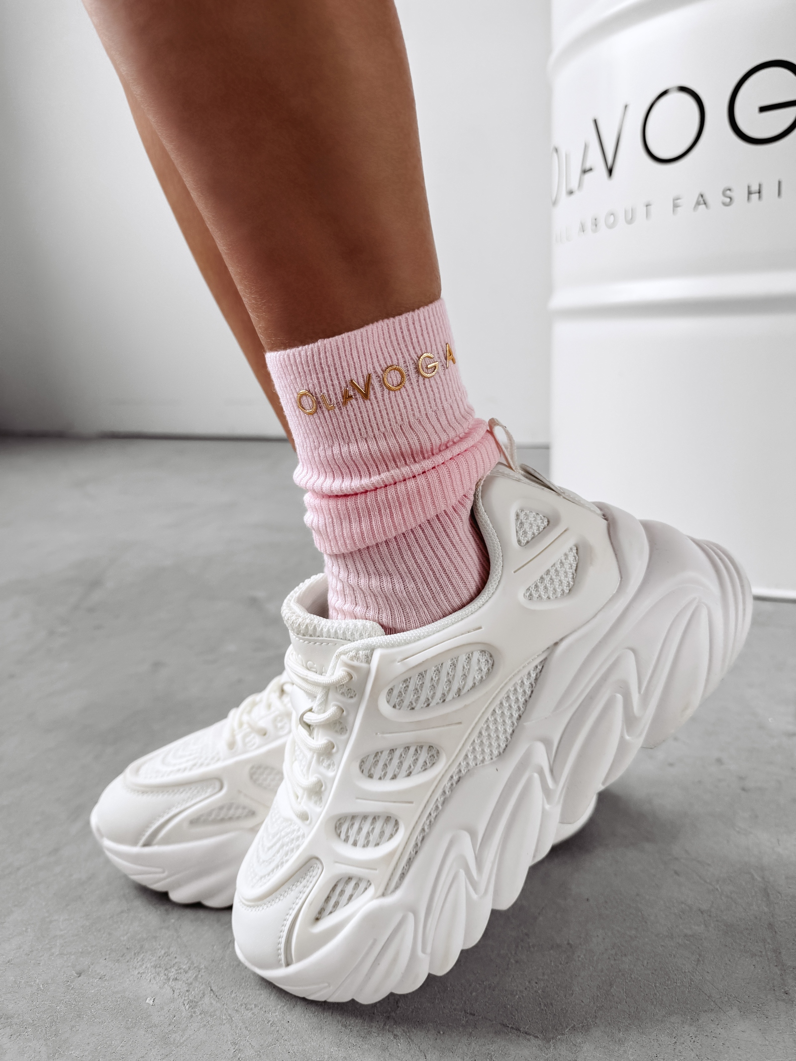 Skarpetki 3-PAK damskie za kostkę Kana Ola Voga pudrowy róż