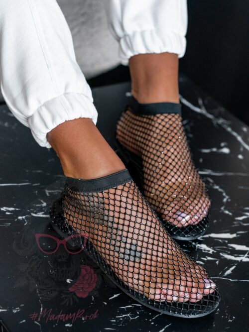 Sandałki z siatki Madam Spears czarne