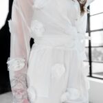 Komplet z różyczkami Madam Rossi biały