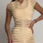 Sukienka tuba Kim beżowa