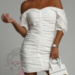 Sukienka haftowana Alida biała