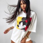 -wyprzedane-T-shirt oversize Malloy Ola Voga ecru