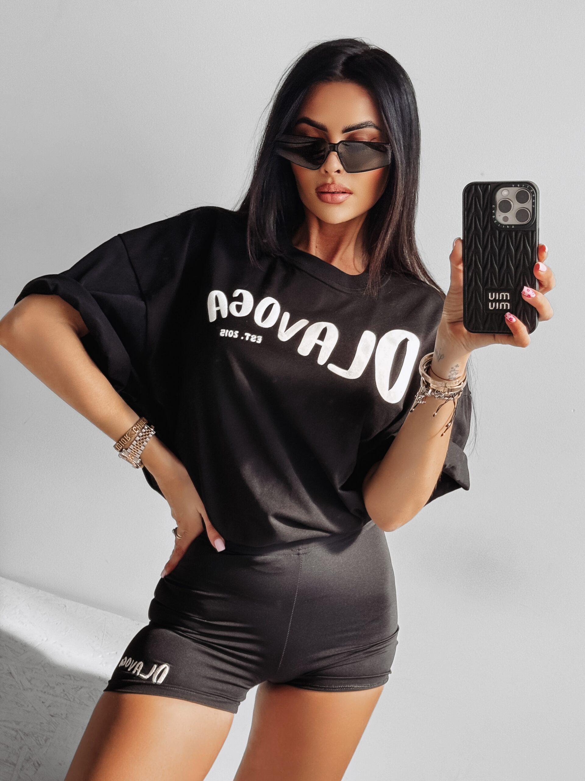 T-shirt bawełniany July Ola Voga czarny T-shirt bawełniany July Ola Voga czarny