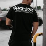 T-shirt męski logowany Drip Ola Voga czarny