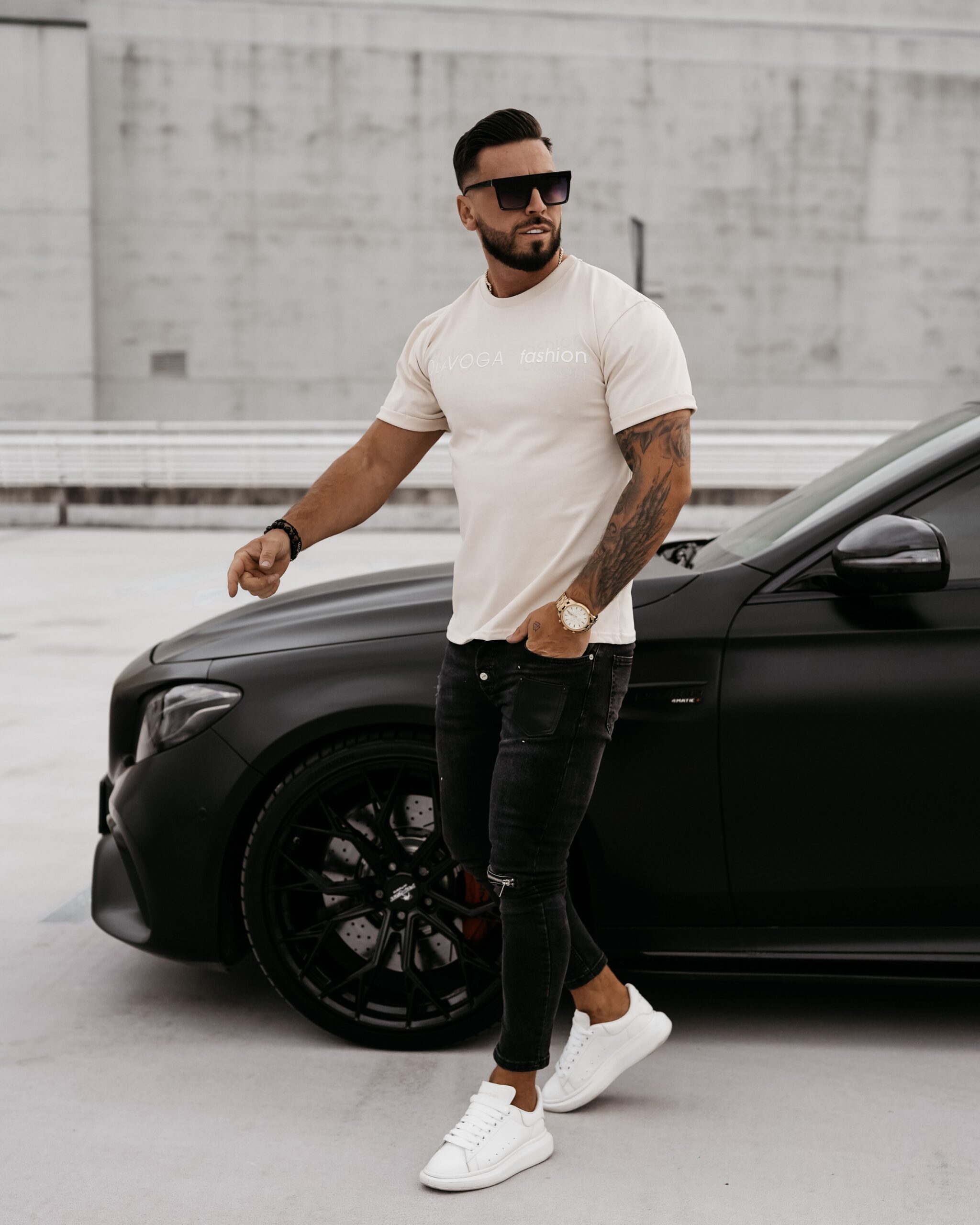 T-shirt męski bawełniany Zone Ola Voga beżowy T-shirt męski bawełniany Zone Ola Voga beżowy