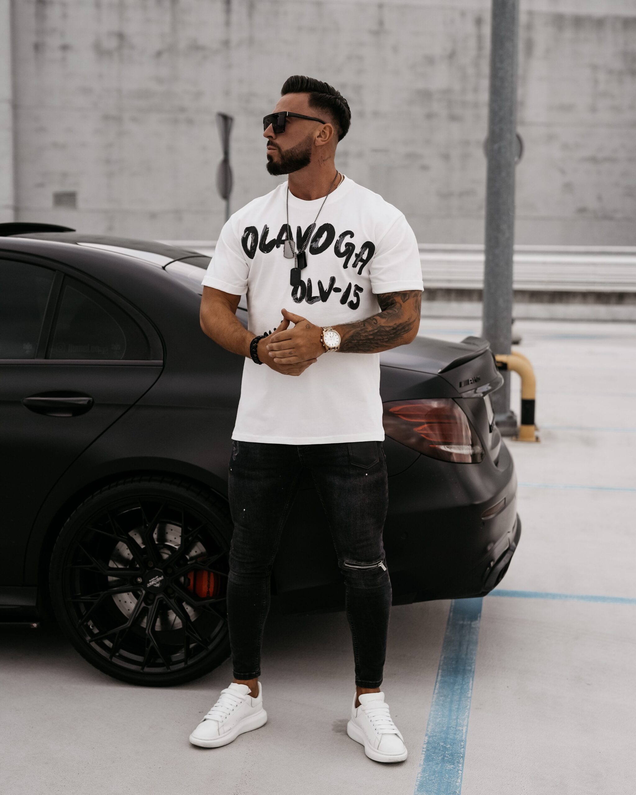 T-shirt męski logowany DRIP OLAVOGA ecru T-shirt męski logowany DRIP OLAVOGA ecru