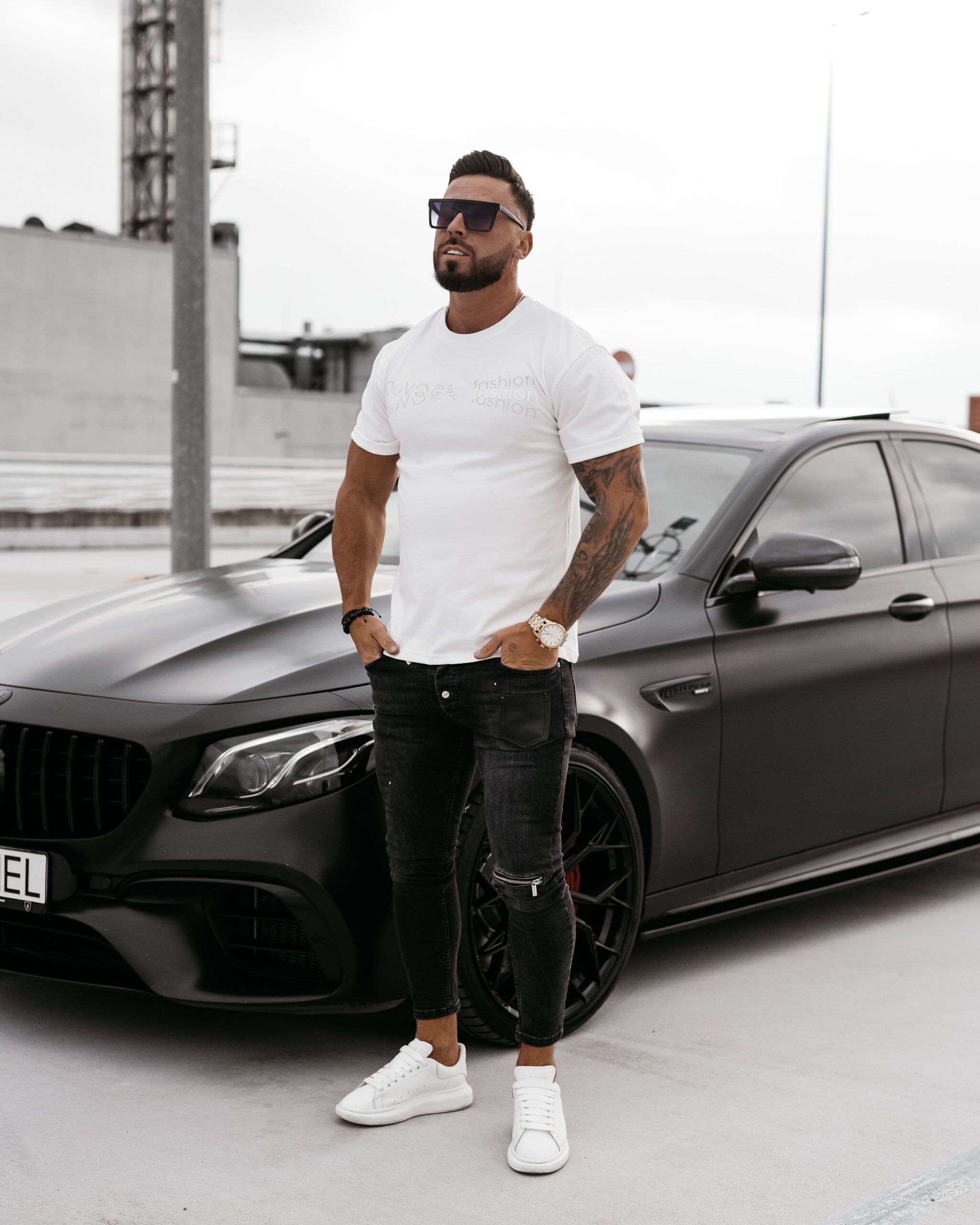 T-shirt męski bawełniany Zone Ola Voga ecru