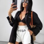 Koszula damska oversize Madly Ola Voga czarna