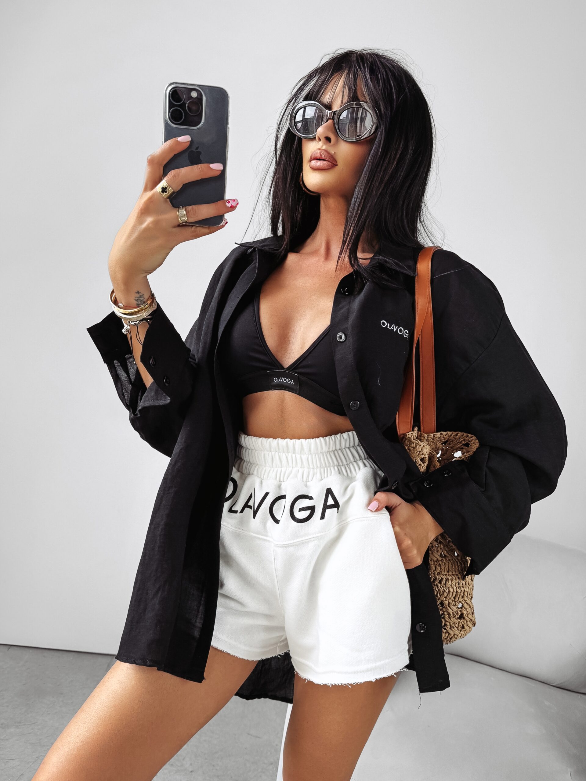 Koszula damska oversize Madly Ola Voga czarna