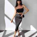 -wyprzedane-Komplet dopasowany Honey Ola Voga czarny