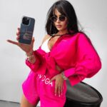 Koszula damska oversize Madly Ola Voga amarantowa