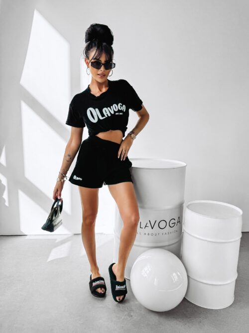 Komplet welurowy Couture Ola Voga czarny