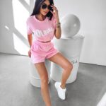 Komplet welurowy Couture Ola Voga pudrowy róż