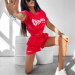 Komplet welurowy Couture Ola Voga koralowy