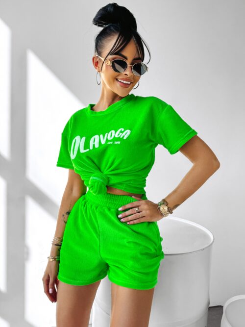 Komplet welurowy Couture Ola Voga zielony