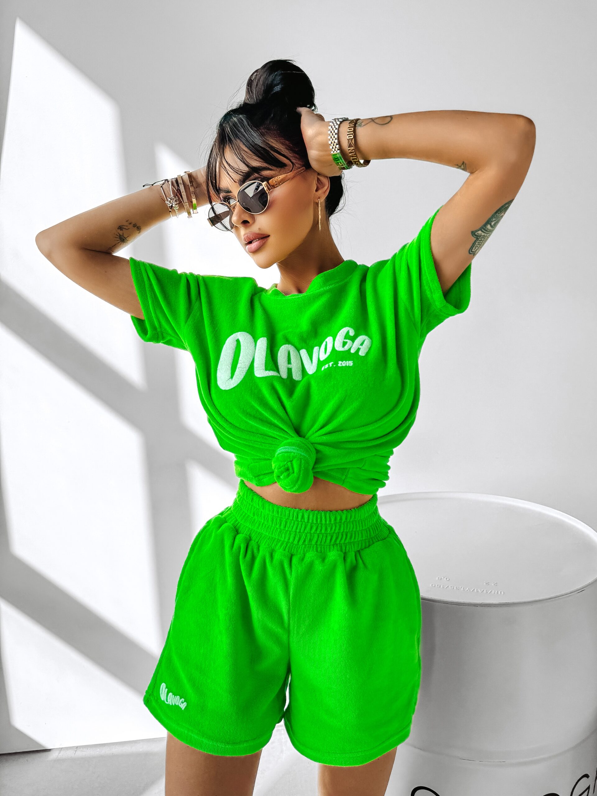 Komplet welurowy Couture Ola Voga zielony