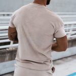 Komplet męski welurowy Striker Ola Voga beżowy