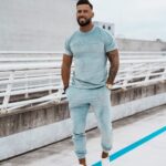 Komplet męski welurowy Striker Ola Voga miętowy