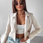 Marynarka krótka Nessa Ola Voga beżowa