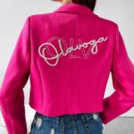 Marynarka krótka Nessa Ola Voga fuksja