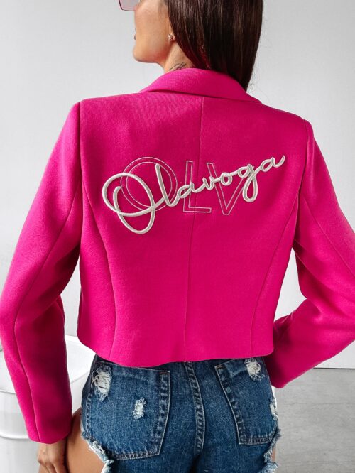 Marynarka krótka Nessa Ola Voga fuksja