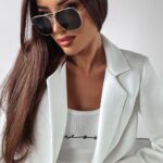 Marynarka krótka Nessa Ola Voga ecru