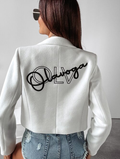 Marynarka krótka Nessa Ola Voga ecru